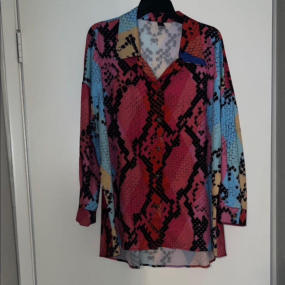 Shein Multicolor Snake Print Women's Top